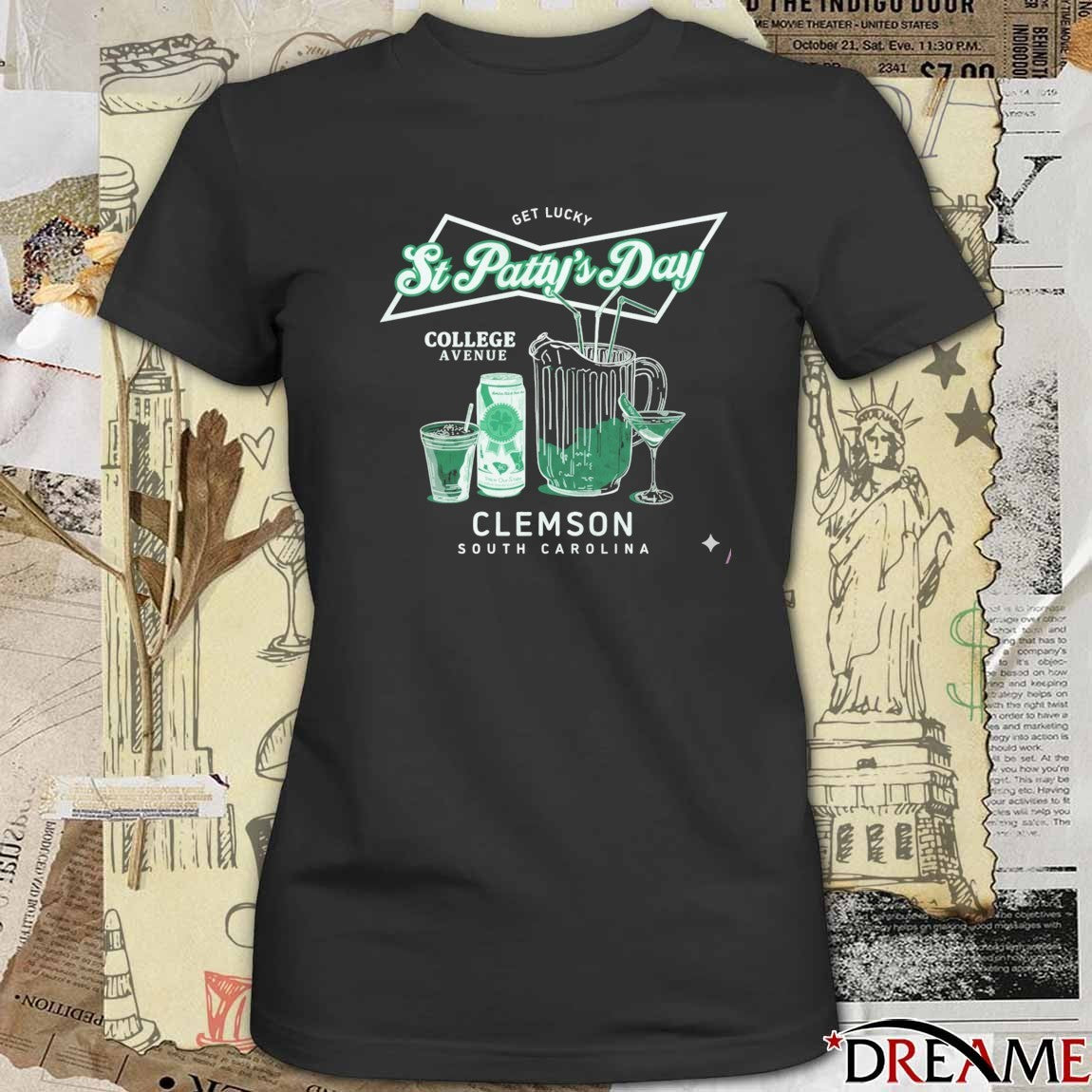 Get Lucky St. Patty’s Day College Avenue Clemson South Carolina t-shirt