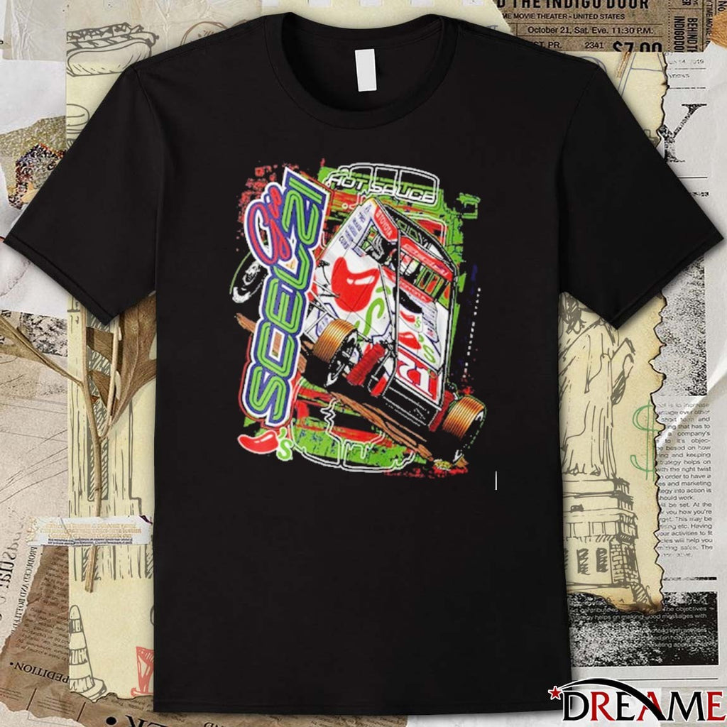 Gio Scelzi Hot Sauce Chilis at Chili Bowl NASCAR 2025 t-shirt
