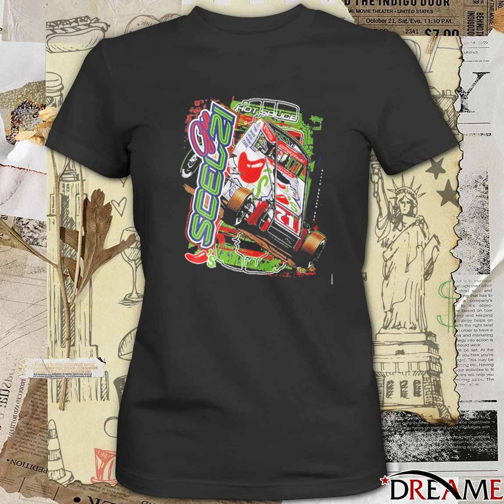 Gio Scelzi Hot Sauce Chilis at Chili Bowl NASCAR 2025 t-shirt