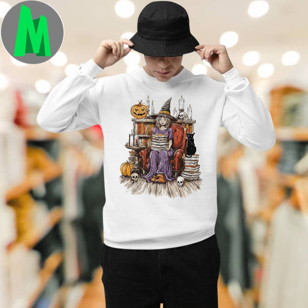 Girl in the bookstore book halloween Shirt