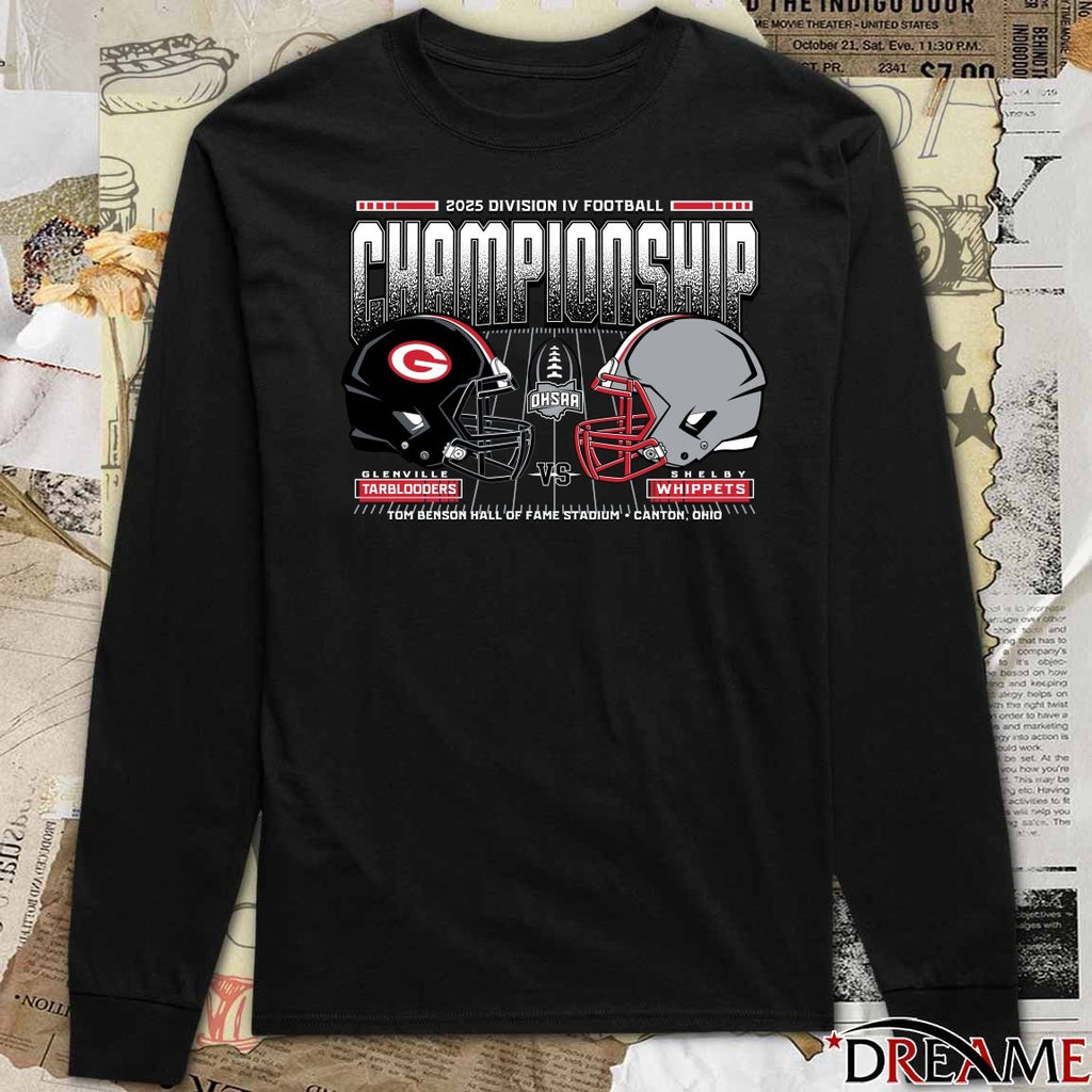 Glenville Tarblooders Vs Shelby Whippets 2025 OHSAA Football Division 4 H2H State Championship t-shirt