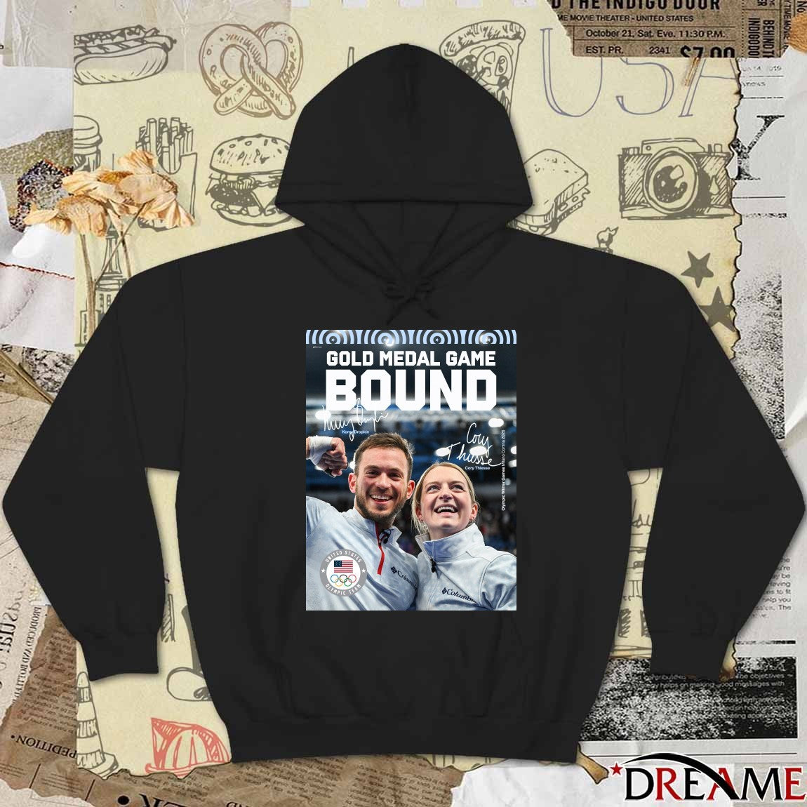 Gold Medal Game Bound Korev Dropkin And Cory Thiesse Signatures Poster t-shirt