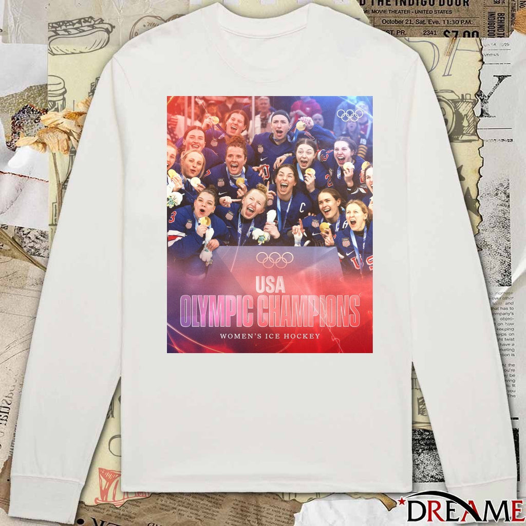 Golden Again USA Women’s Ice Hockey Team Olympic Champions Poster t-shirt