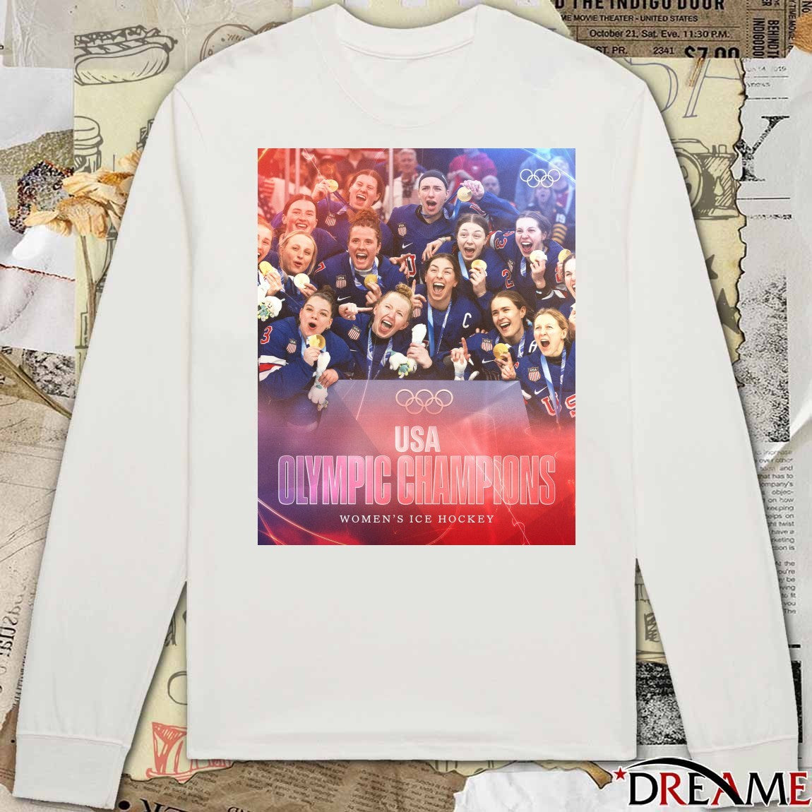 Golden Again USA Women’s Ice Hockey Team Olympic Champions Poster t-shirt