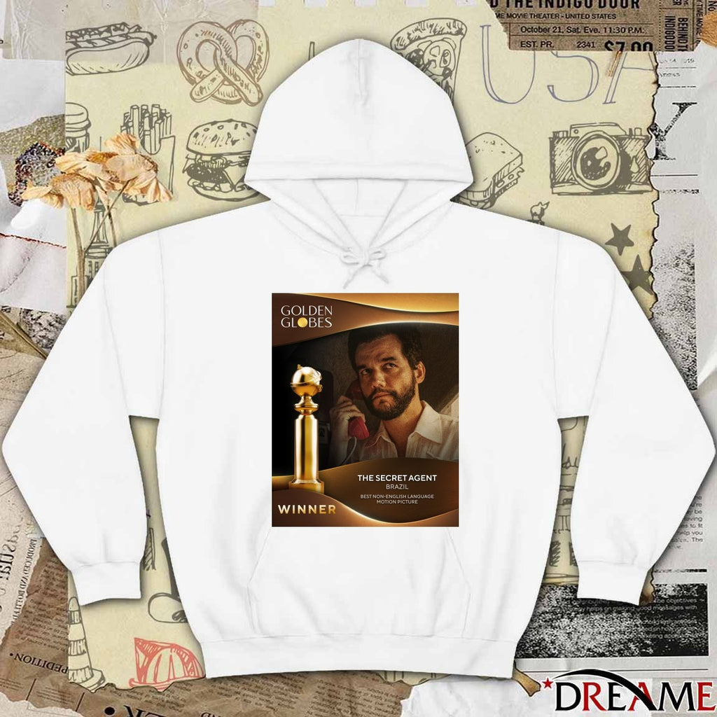 Golden Globes Winner The Secret Agent Brazil Best Non-English Language Motion Picture Poster t-shirt