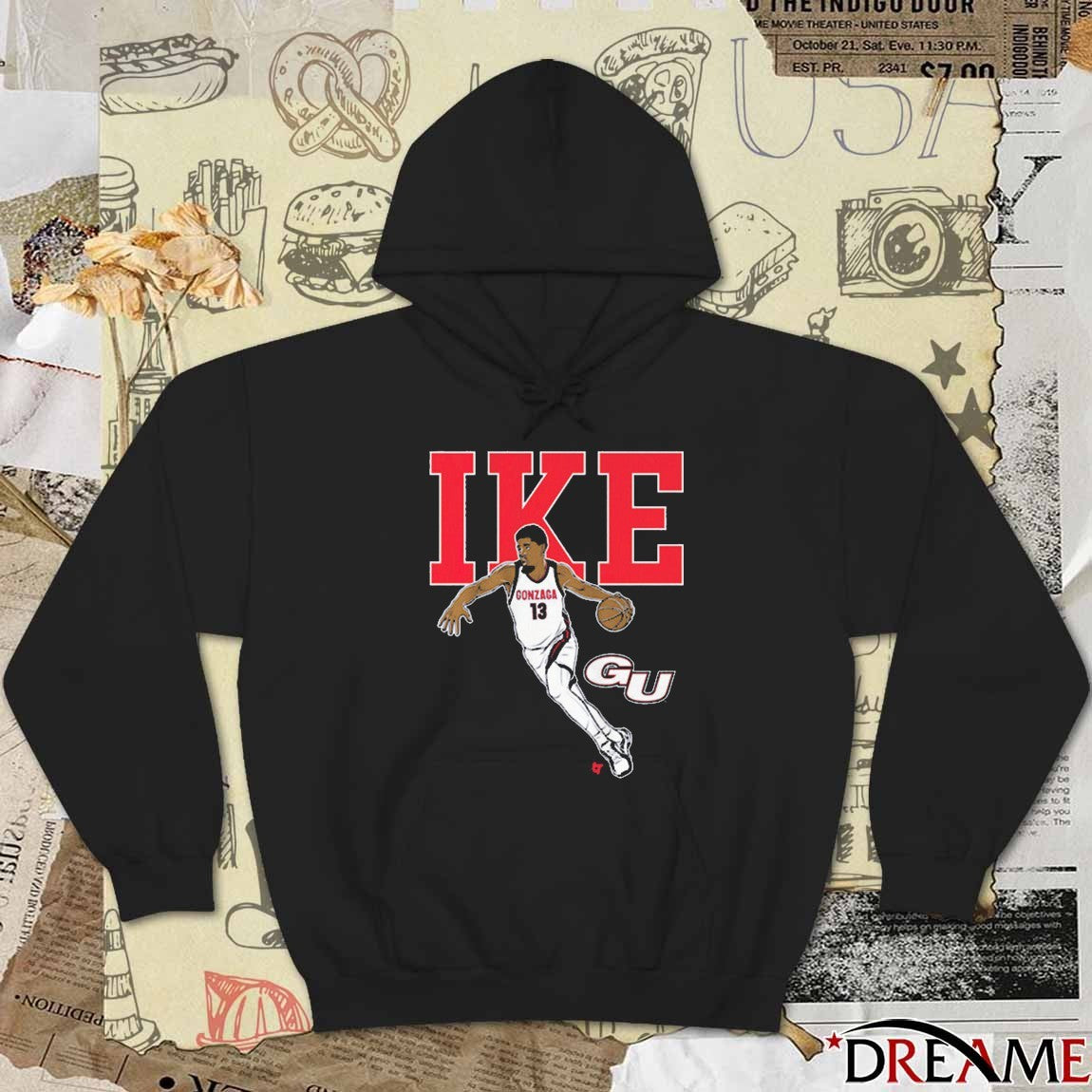 Gonzaga Bulldogs Basketball Graham Ike Name Pose NCAA t-shirt