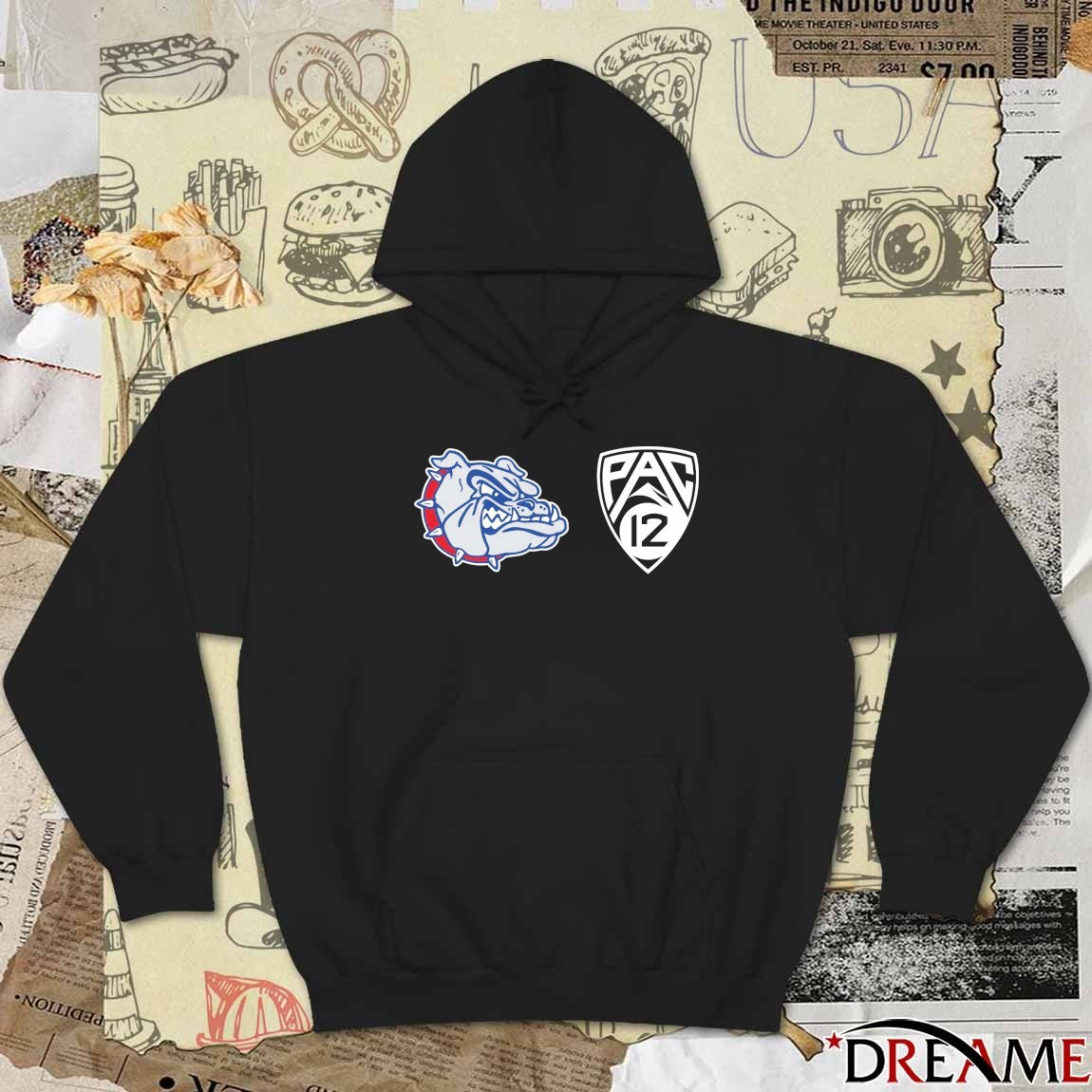 Gonzaga Bulldogs x Pac-12 Conference 2026 Logos t-shirt