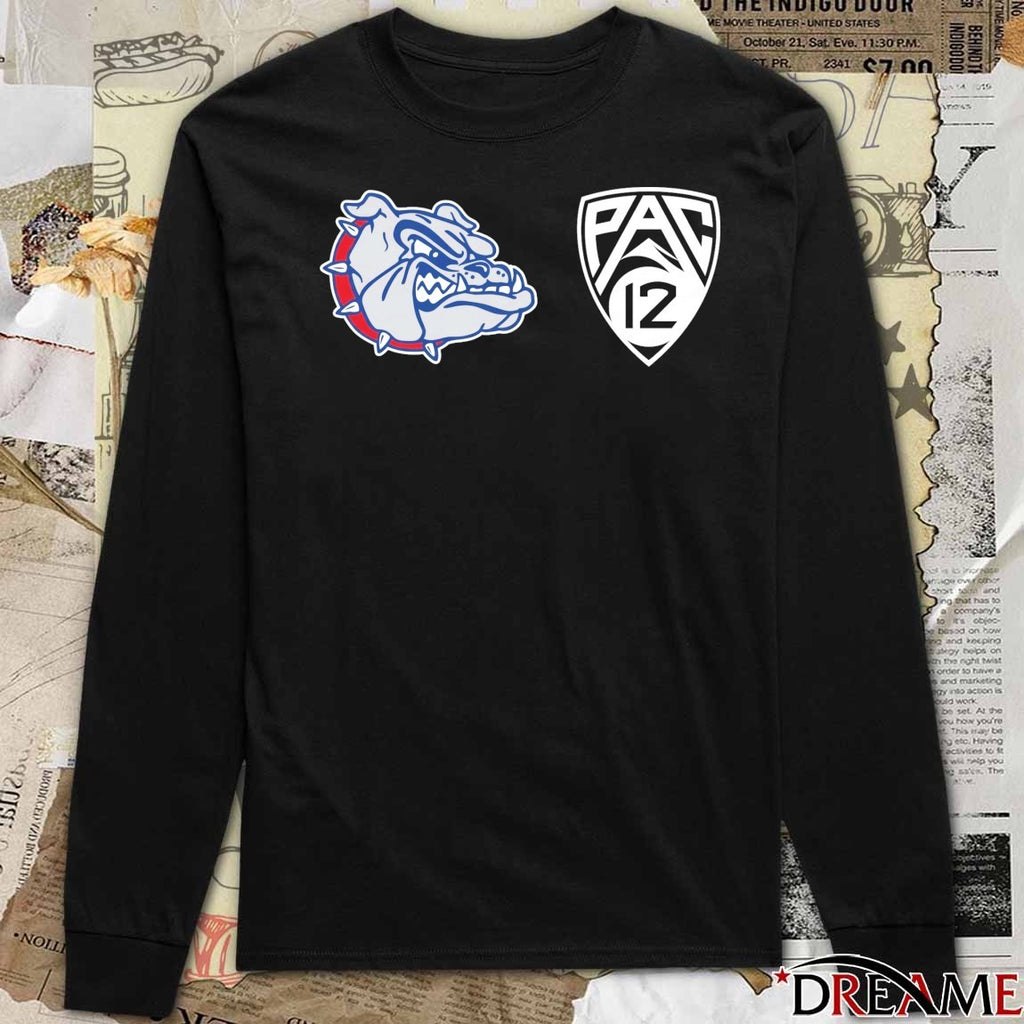 Gonzaga Bulldogs x Pac-12 Conference 2026 Logos t-shirt