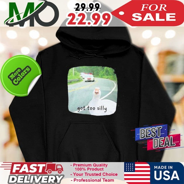 Goose Police Chase Got Too Silly Funny Meme Graphic Shirt