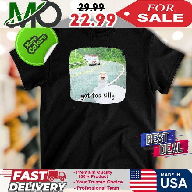 Goose Police Chase Got Too Silly Funny Meme Graphic Shirt