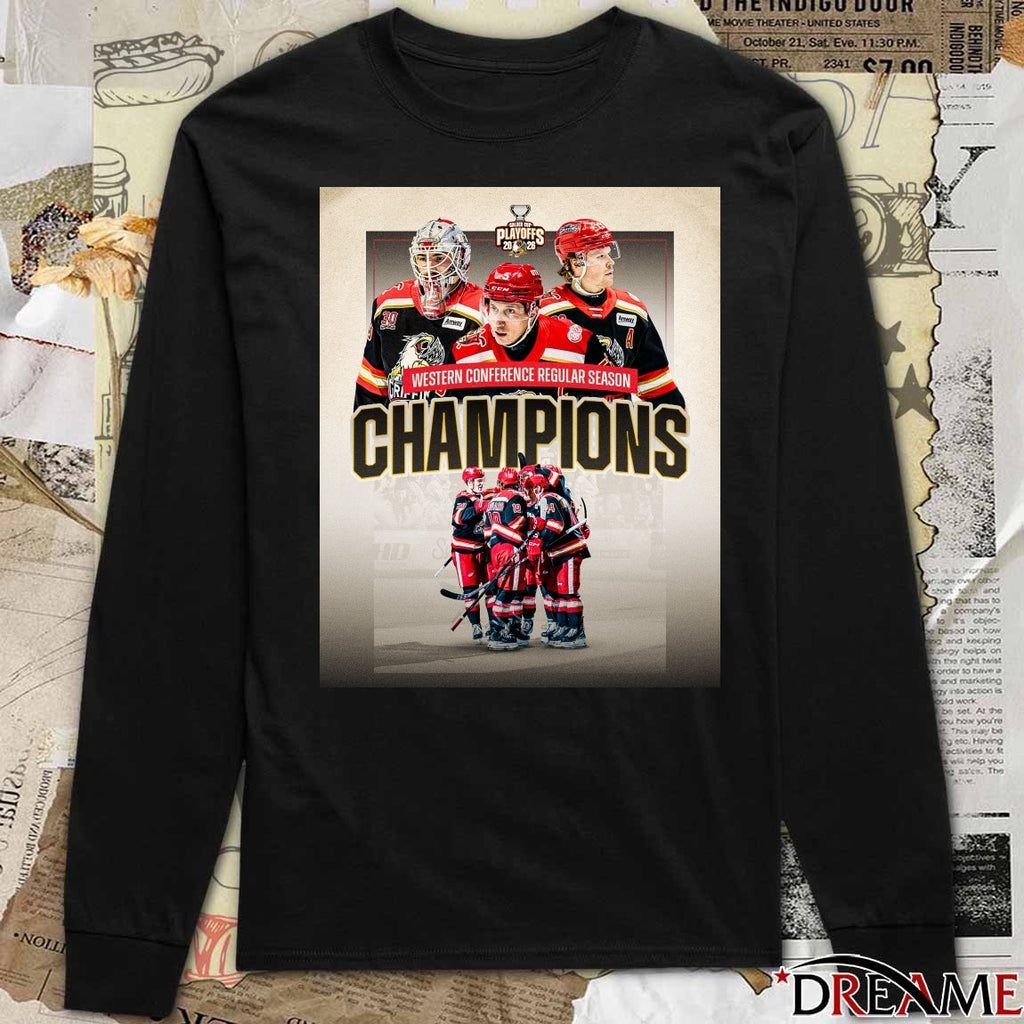 Grand Rapids Griffins 2026 Western Conference Regular Season Champions Poster t-shirt