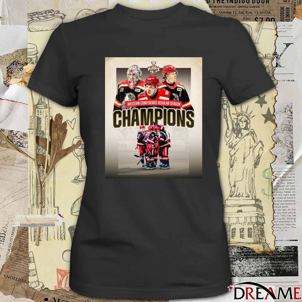 Grand Rapids Griffins 2026 Western Conference Regular Season Champions Poster t-shirt