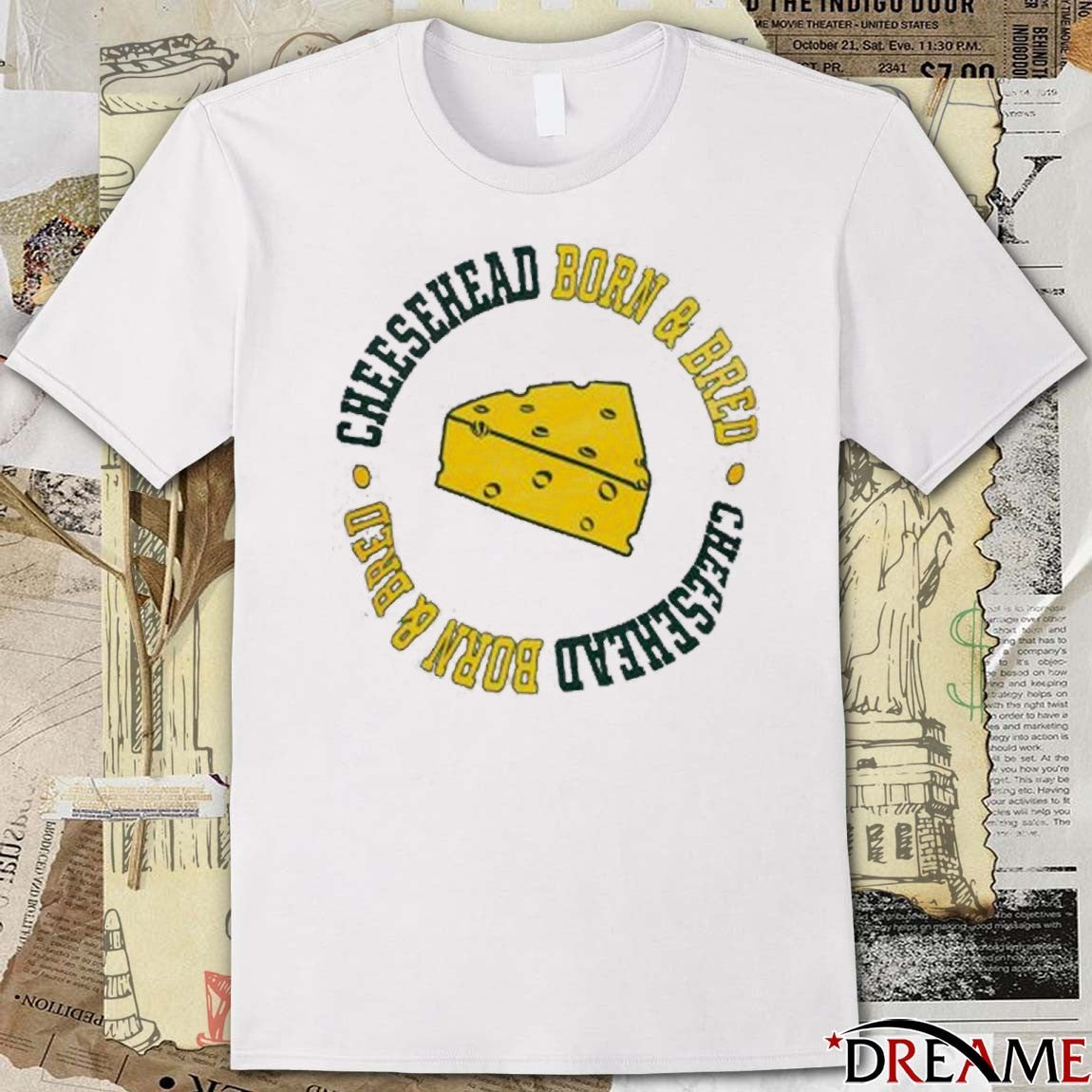 Green Bay Packers Cheesehead Born and Bred t-shirt