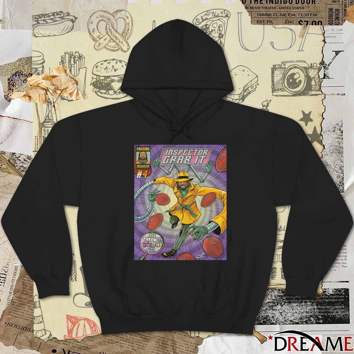 Green Bay Packers Keisean Nixon Inspector Grab It You Throw It He’ll Find It Poster t-shirt