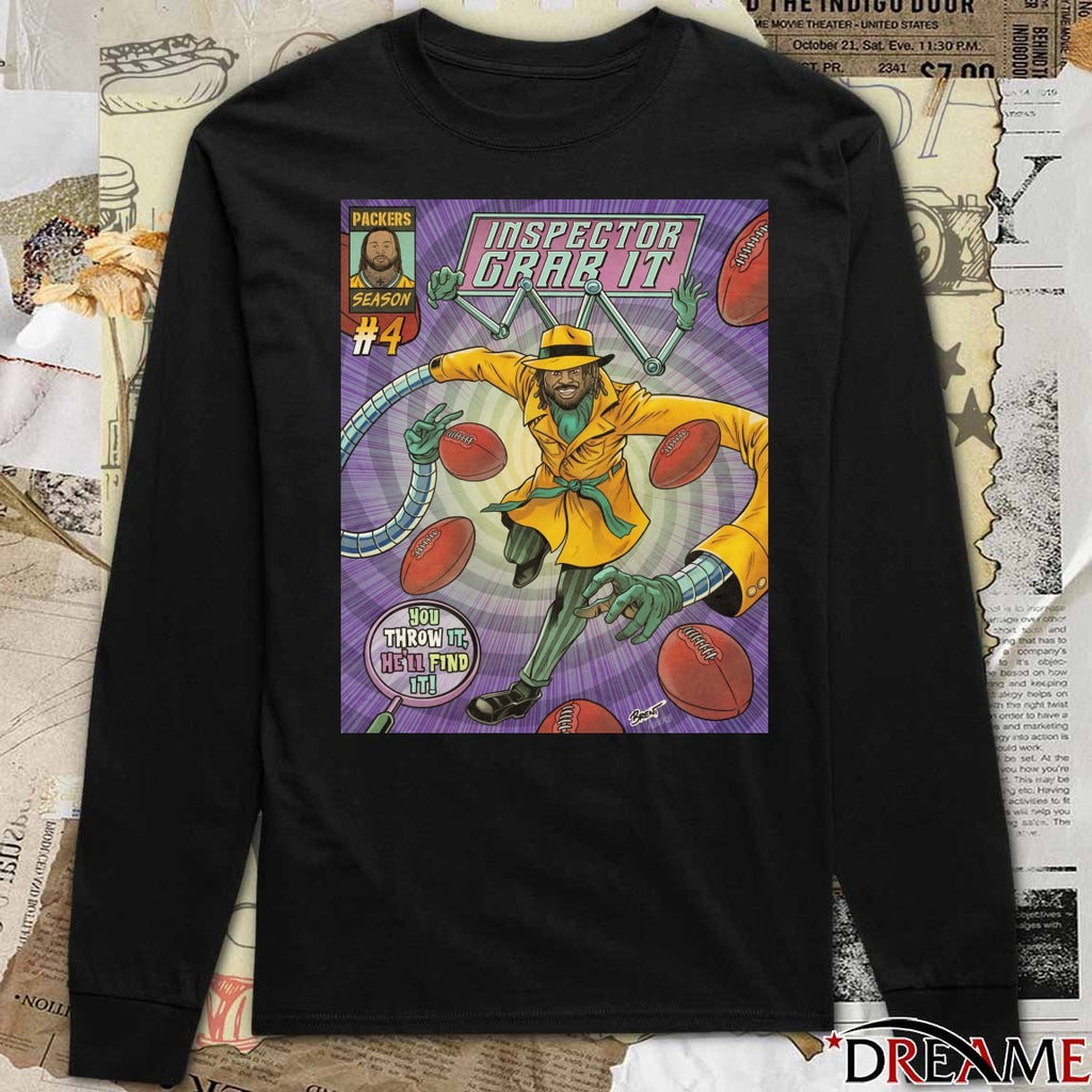 Green Bay Packers Keisean Nixon Inspector Grab It You Throw It He’ll Find It Poster t-shirt
