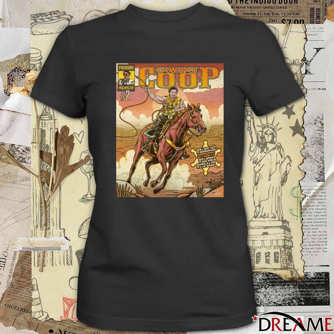 Green Bay Packers Randall Cobb Wrangling Offensive Weapons With Ease Poster t-shirt