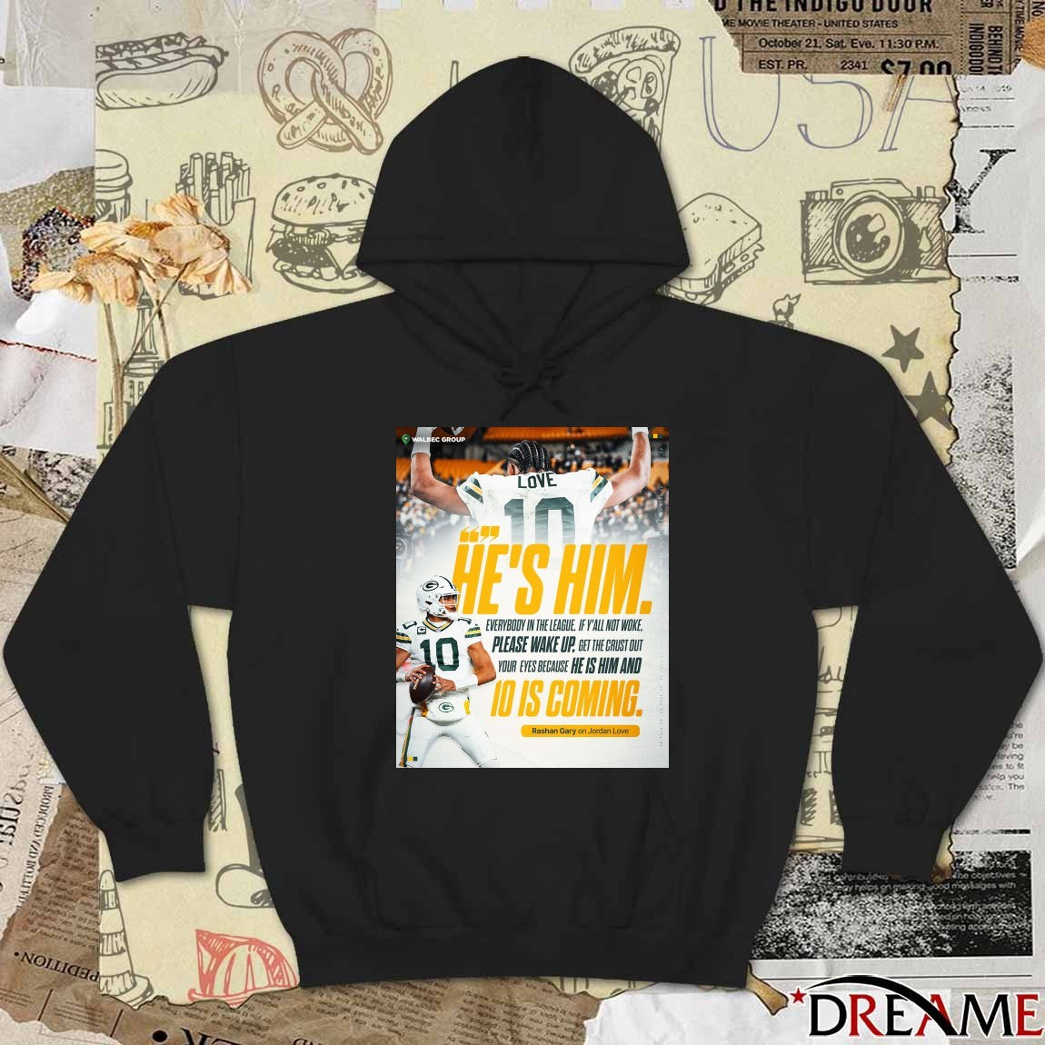 Green Bay Packers Rashan Gary He;s Him Every In The League If Y’all Not Woke Poster t-shirt