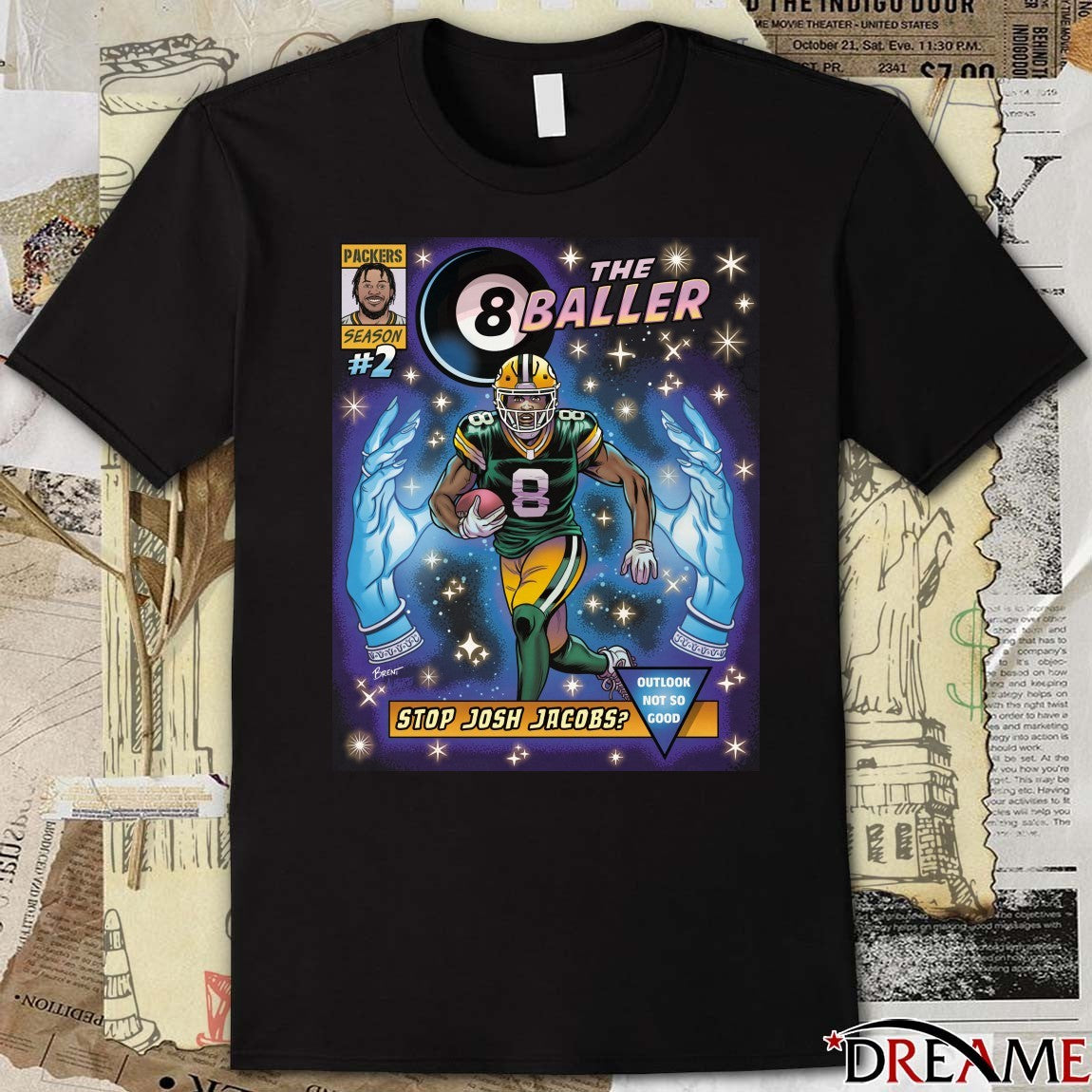 Green Bay Packers Stop Josh Jacobs The Baller Outlook Not So Good Poster t-shirt