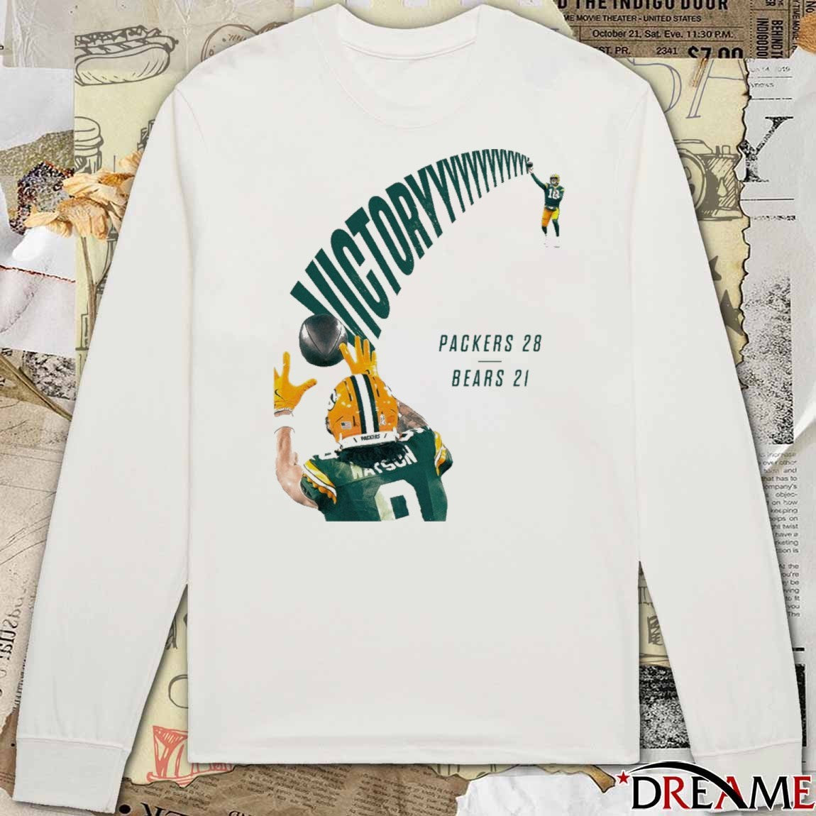 Green Bay Packers Victory Final Score 28 Bears 21 t-shirt