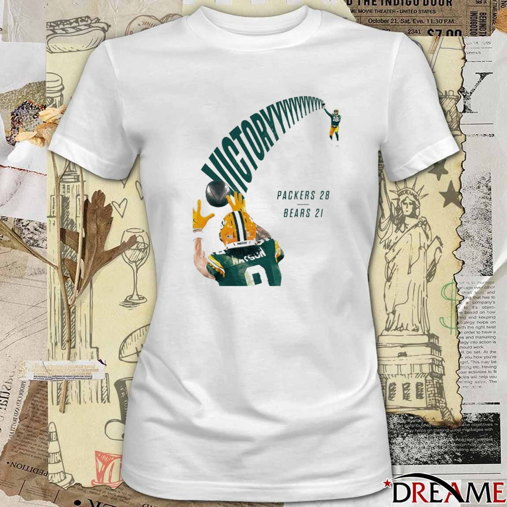 Green Bay Packers Victory Final Score 28 Bears 21 t-shirt