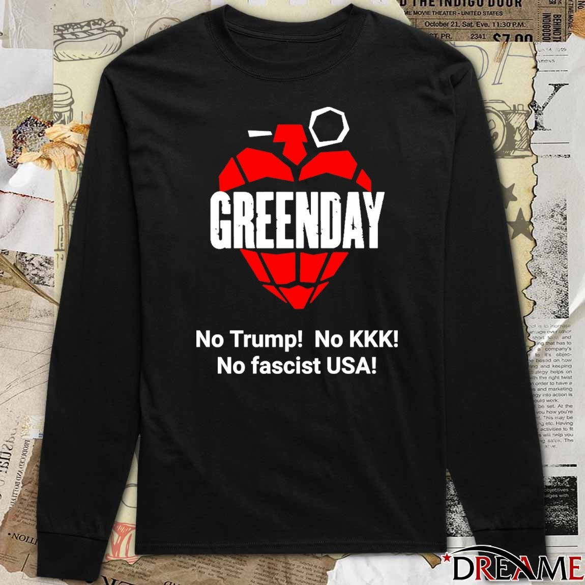 Green Day No Trump No KKK No Fascist USA t-shirt