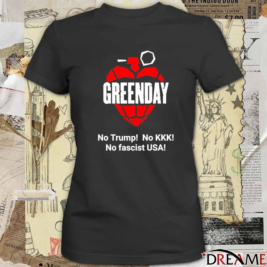 Green Day No Trump No KKK No Fascist USA t-shirt