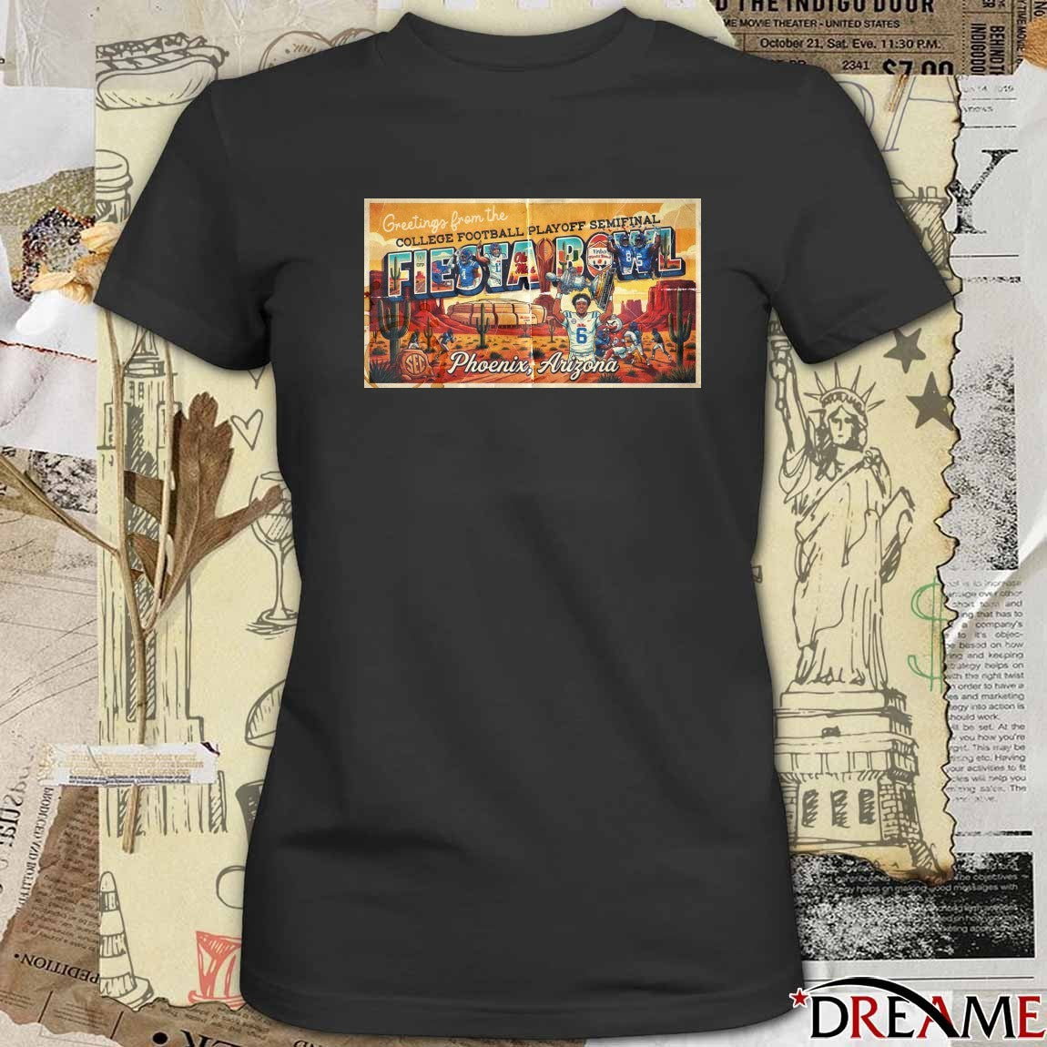 Greetings From The College Football Playoff Semifinal Fiesta Bowl Phoenix Arizona Poster t-shirt