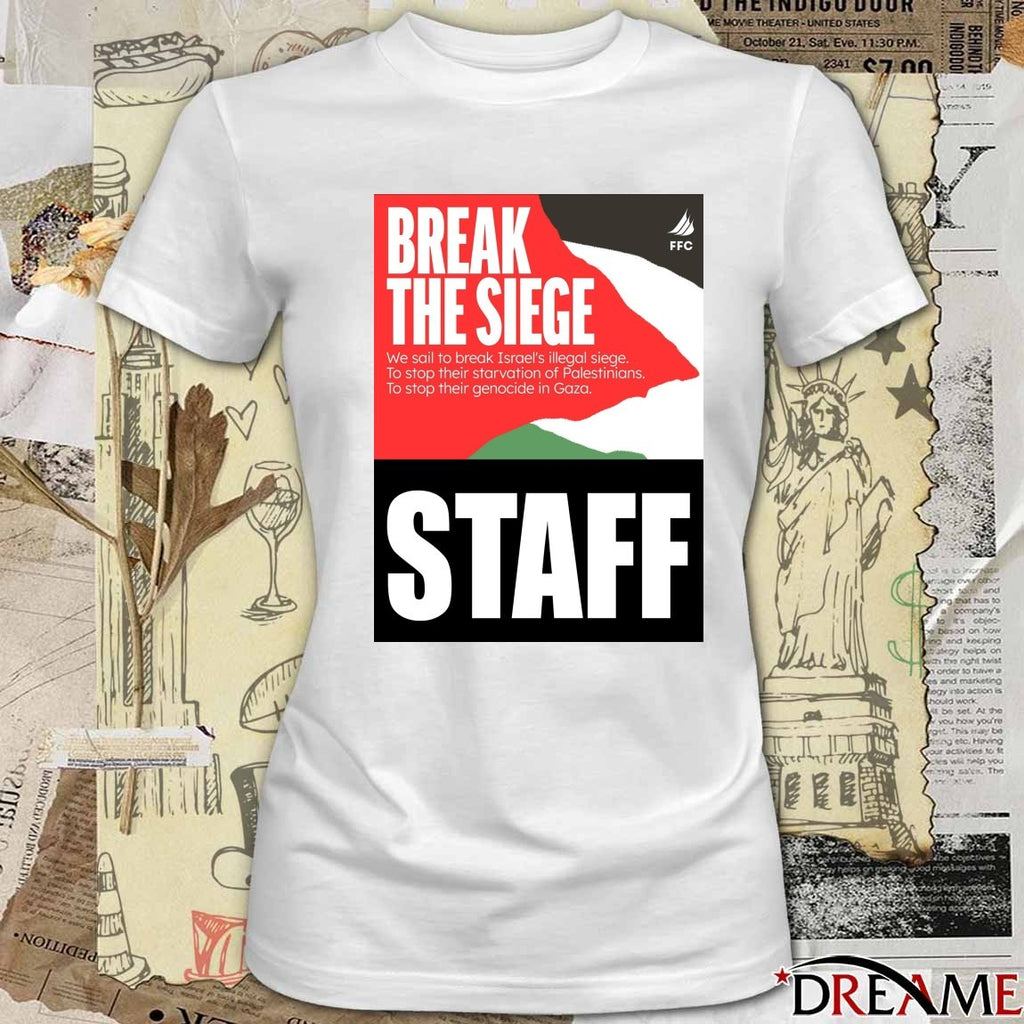 Greta Thunberg Break The Siege Staff Poster t-shirt