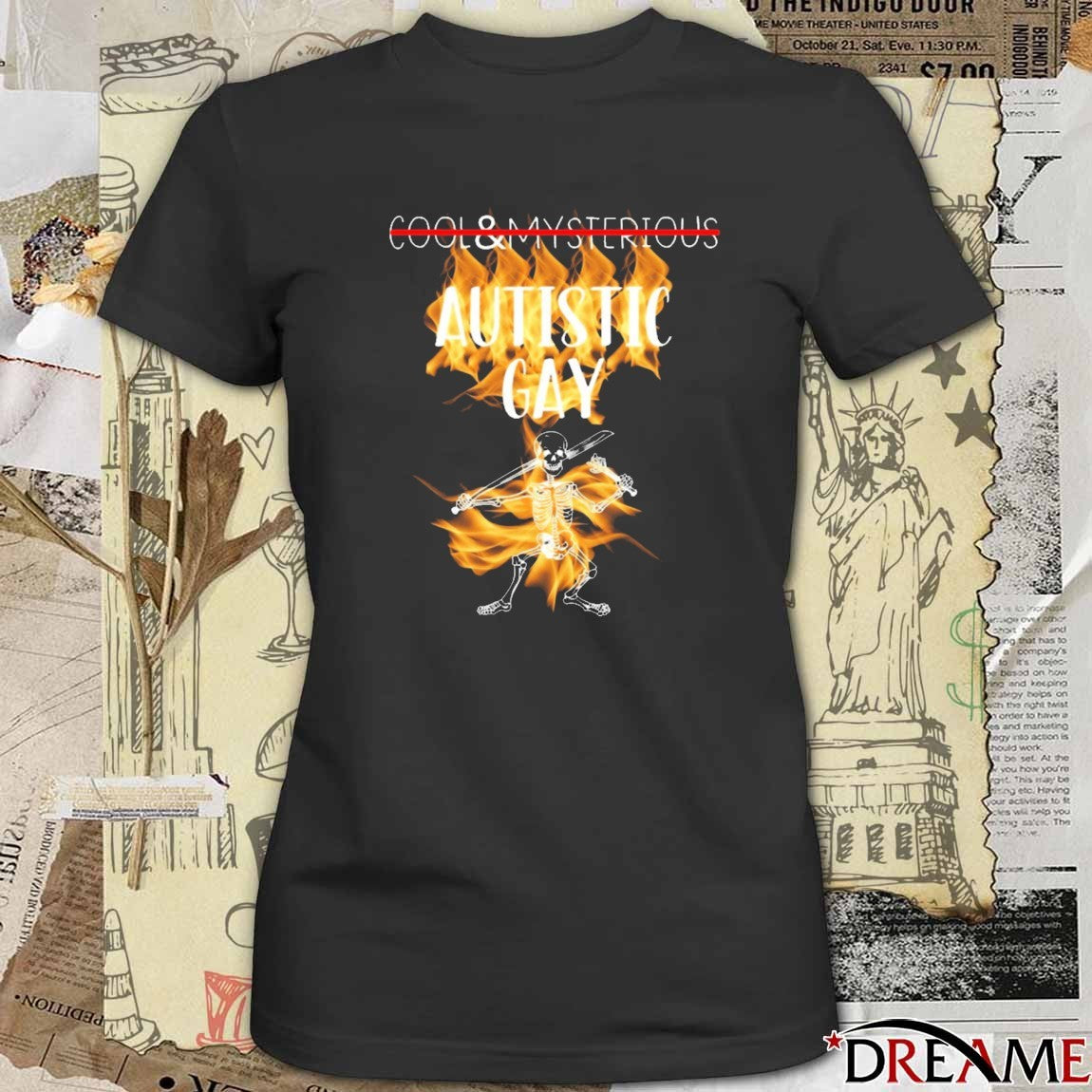 Greta Thunberg Cool Mysterious Autistic Gay Skeleton Meme 2025 t-shirt