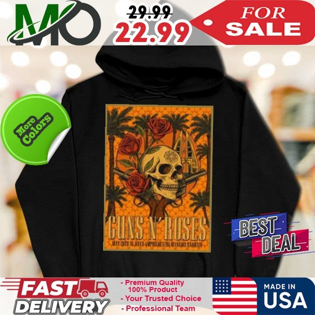 Guns N Roses 2025 World Tour At The Al Dana Amphitheatre In Bahrain On May 20 2025 And Skull Shirt