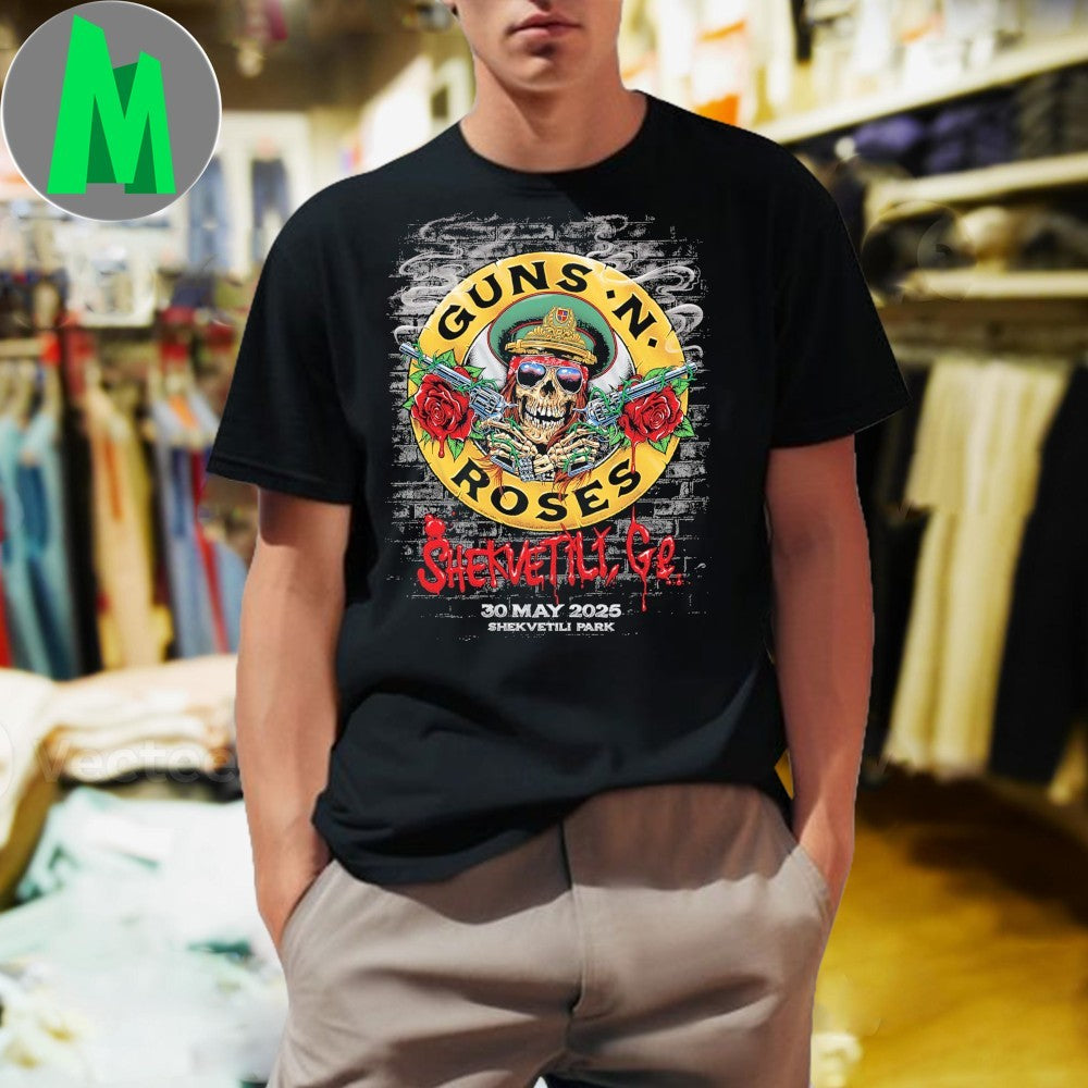 Guns N’ Roses May 30 2025 Shekvetili Concert T-Shirt Live Performance Graphic Tee Tour Merch Rock Band Apparel
