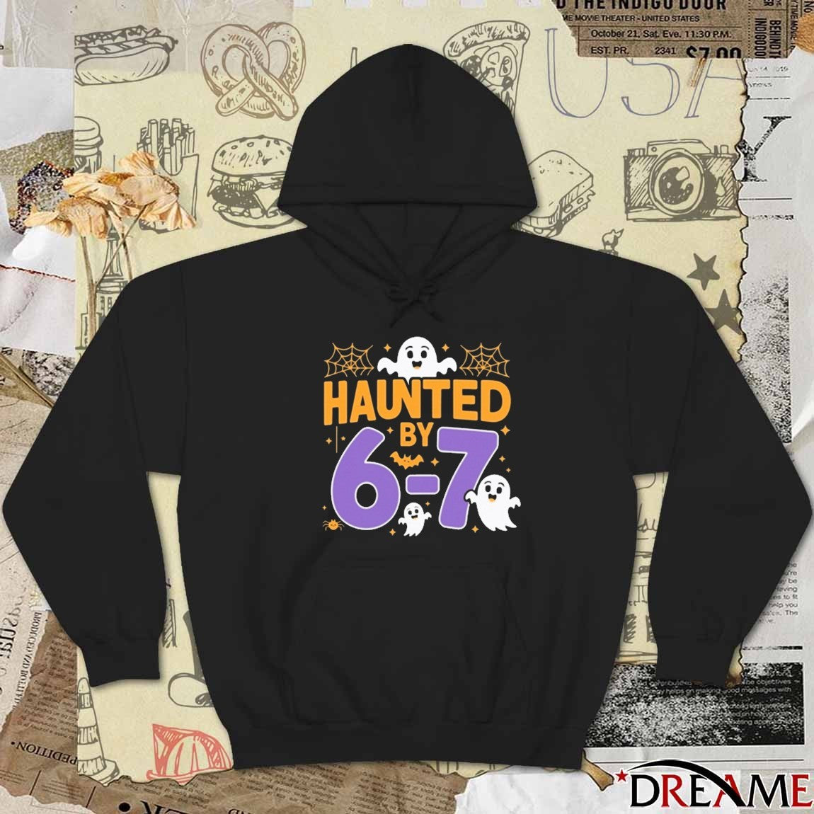 Haunted By 6 7 Tiktok Viral Quote Halloween Six Seven Meme Fanart 2025 t-shirt