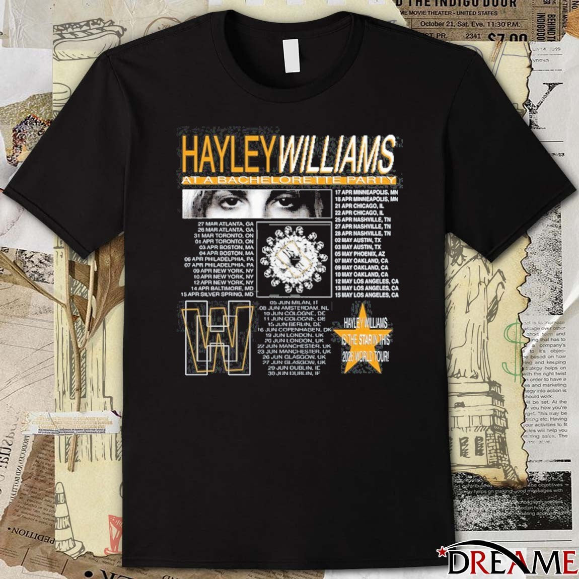 Hayley Williams At A Bachelorette Party Bachelorette Party Tour 2026 t-shirt