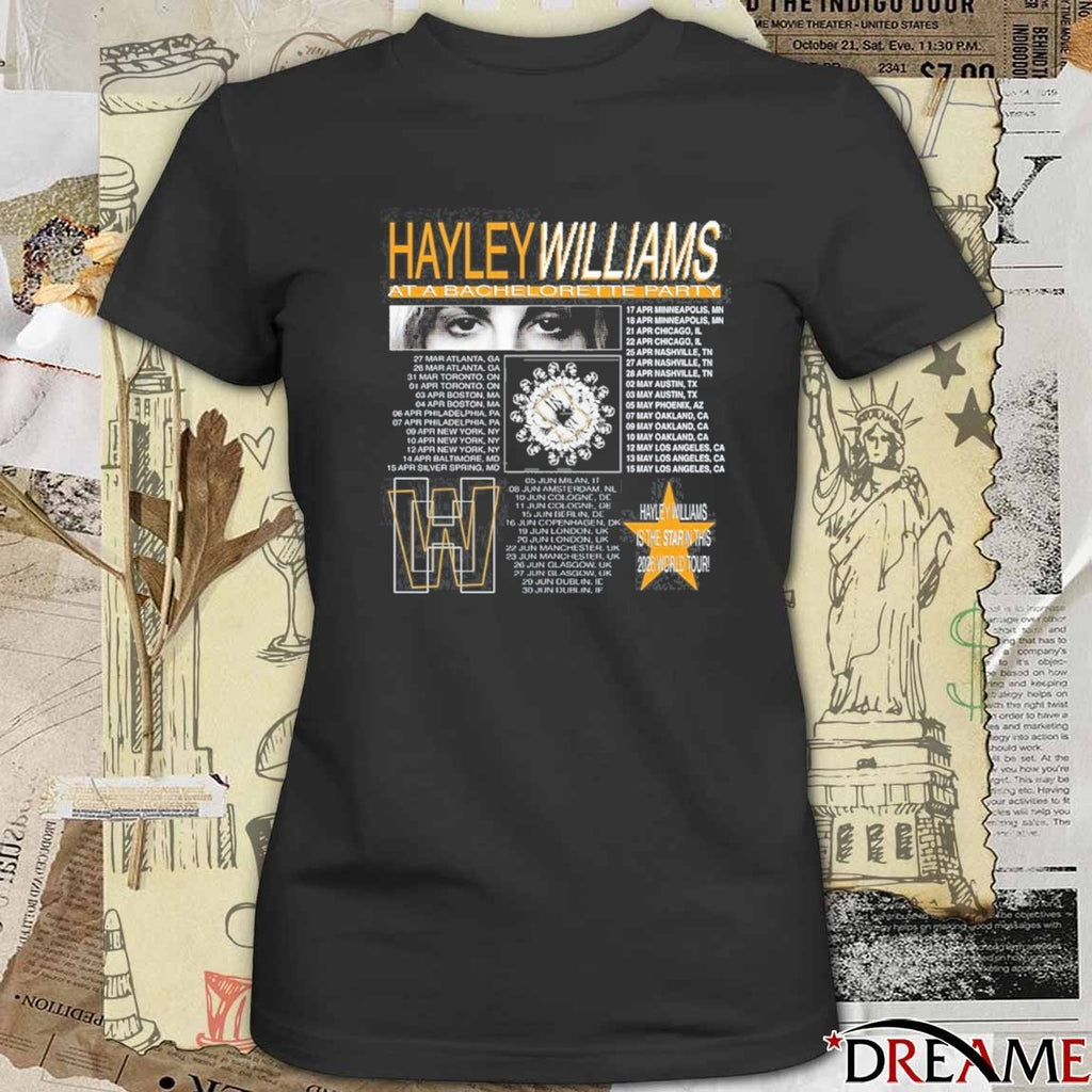 Hayley Williams At A Bachelorette Party Bachelorette Party Tour 2026 t-shirt