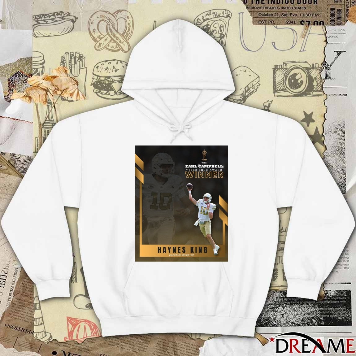 Haynes King Georgia Tech 2025 The Earl Campbell Tyler Rose Award Winner Poster t-shirt