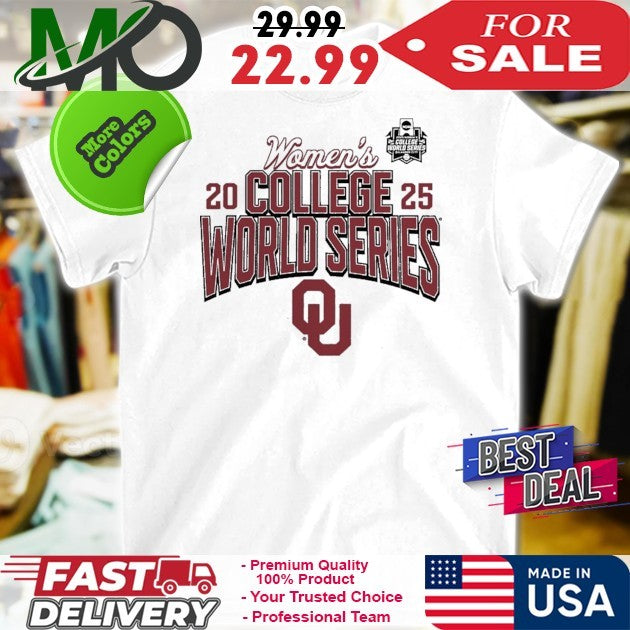 Heather Gray Oklahoma Sooners 2025 NCAA Softball Women’s College World Series Fan Cut Off Logo Shirt