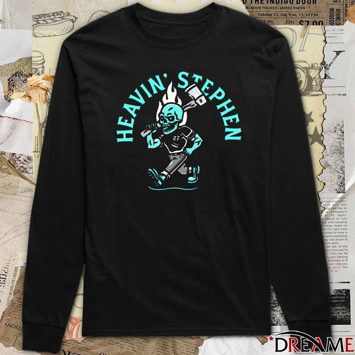 Heavin’ Stephen Axe Throwing Championship 2025 Skull Mascot t-shirt
