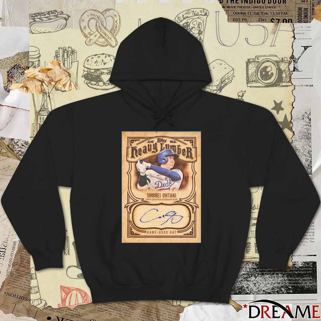 Heavy Lumber Shohei Ohtani 2026 Topps Certified Autograph Issue Signature Game-Used Bat Poster t-shirt