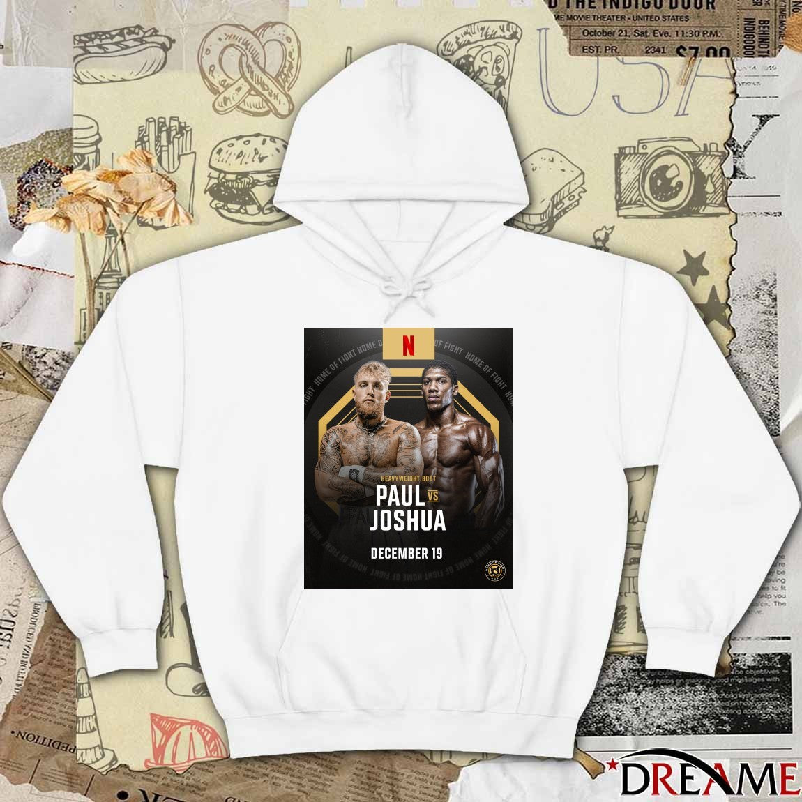 Heavyweight Bout Jake Paul vs. Anthony Joshua December 19 2025 Home of Fight Poster t-shirt
