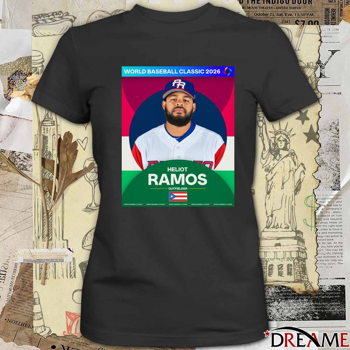 Heliot Ramos Outfielder Team Puerto Rico 2026 World Baseball Classic Poster t-shirt