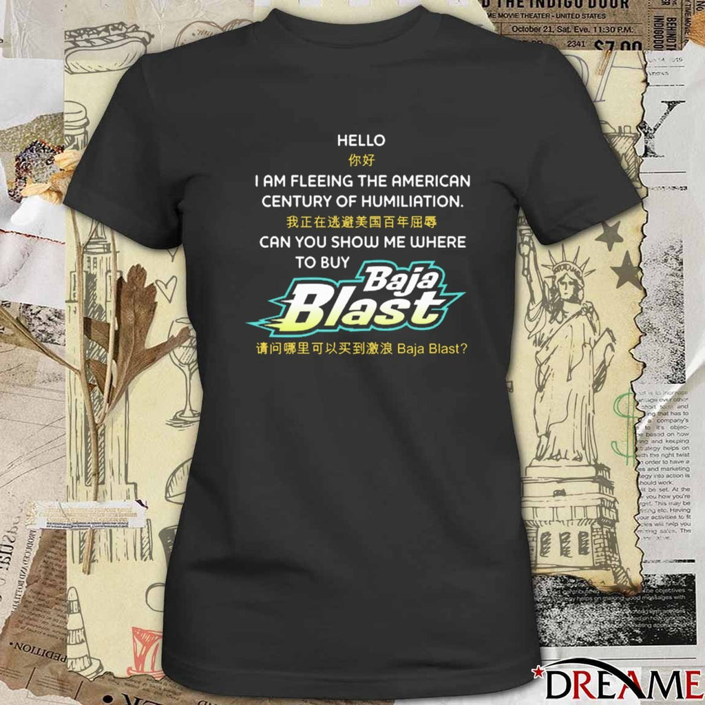 Hello I Am Fleeing The American Century Of Humiliation Can You Show Me Where To Buy Soda t-shirt