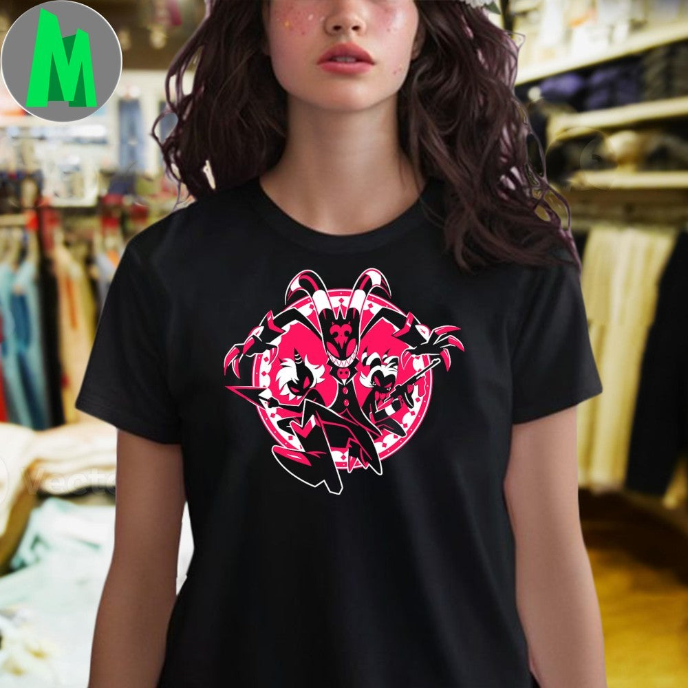 Helluva Boss Blitzo Moxxie Millie Art T-Shirt