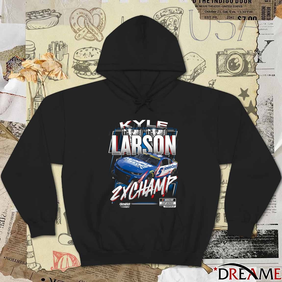 Hendrick Motorsports Team Collection Kyle Larson Two-Time NASCAR Cup Series Champion 2x t-shirt