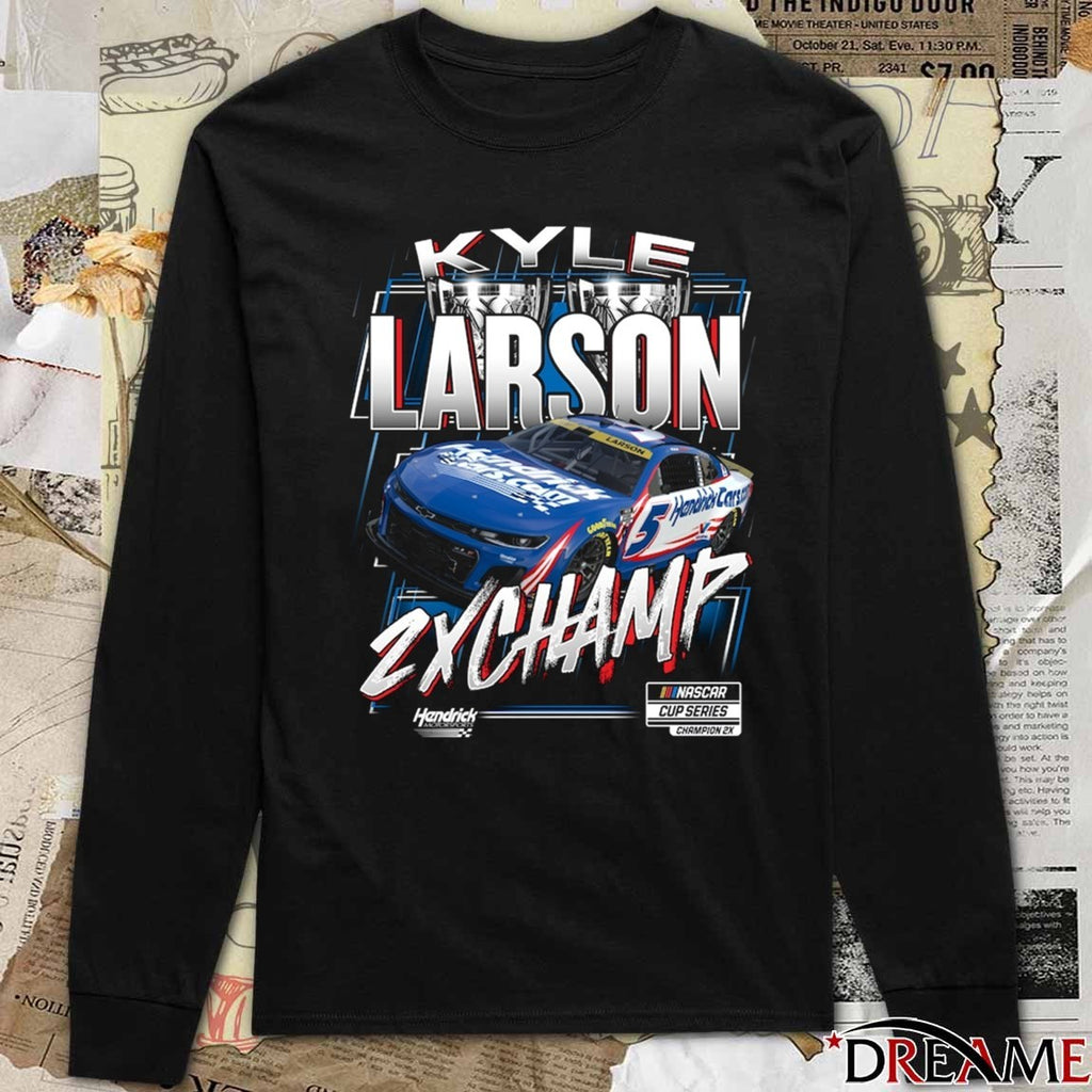 Hendrick Motorsports Team Collection Kyle Larson Two-Time NASCAR Cup Series Champion 2x t-shirt