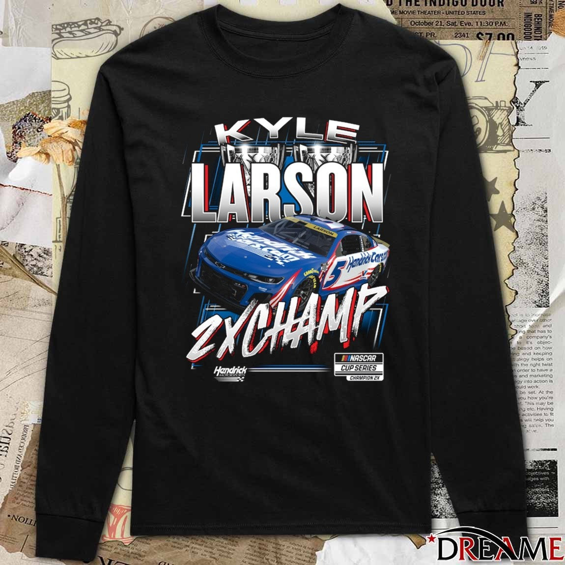 Hendrick Motorsports Team Collection Kyle Larson Two-Time NASCAR Cup Series Champion 2x t-shirt