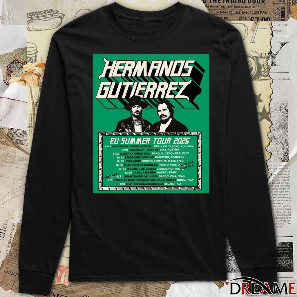 Hermanos Gutierrez Eu Summer Tour 2026 August – September Poster t-shirt
