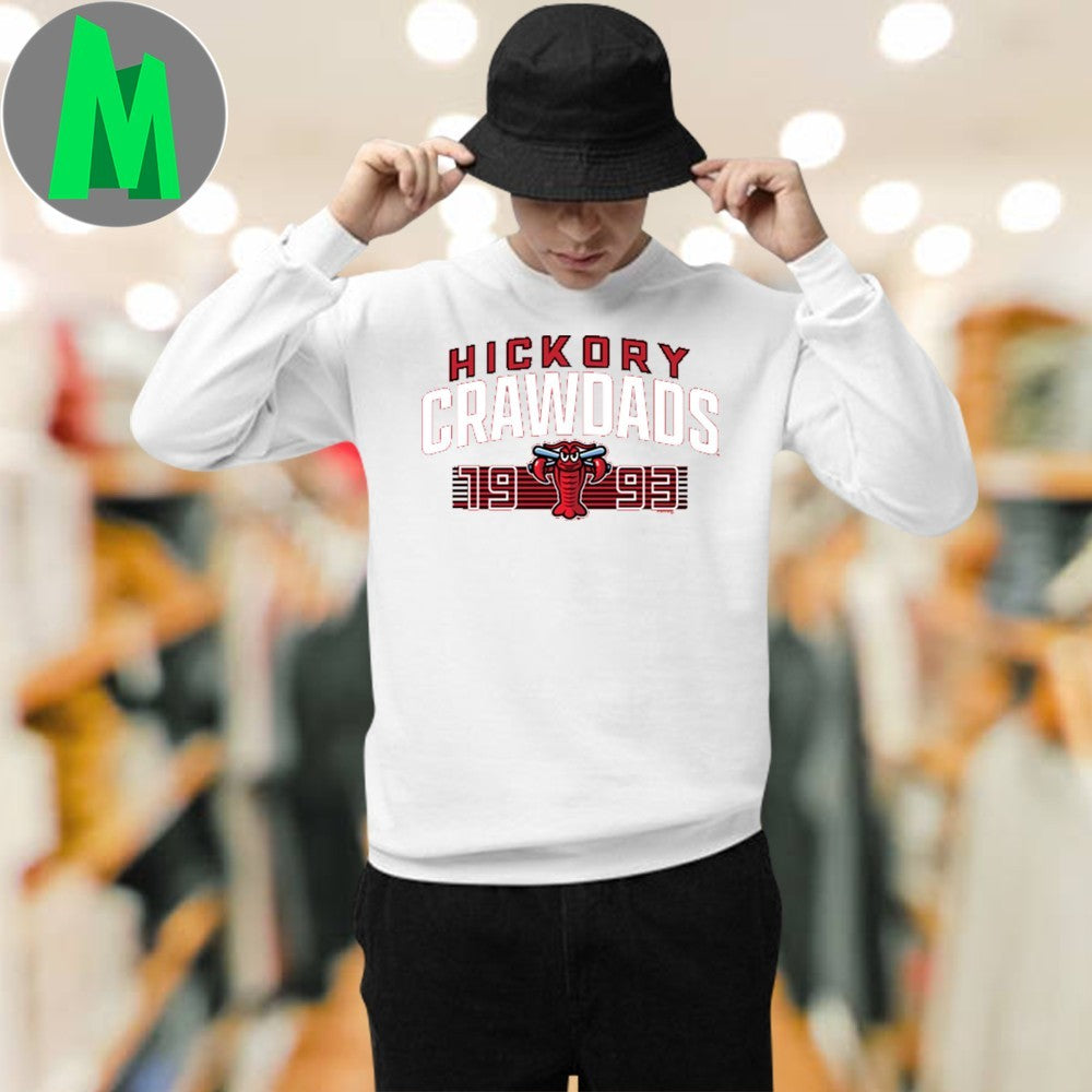 Hickory Crawdads Stripped Shirt