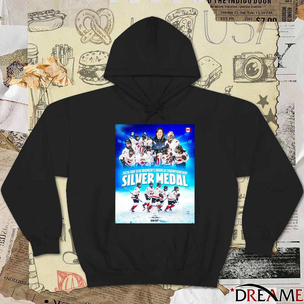 Hockey Canada 2026 IIHF U18 Women’s World Championship Silver Medal Poster t-shirt