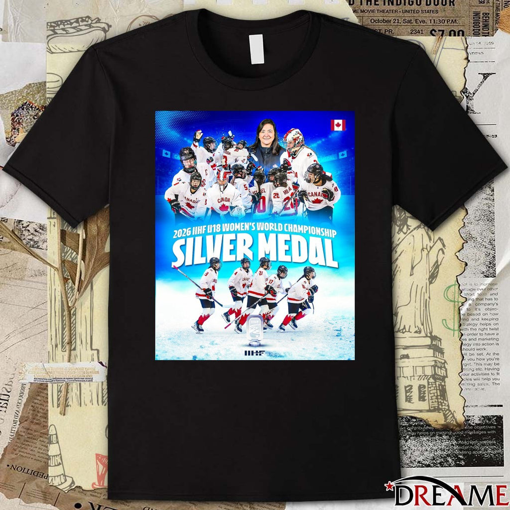 Hockey Canada 2026 IIHF U18 Women’s World Championship Silver Medal Poster t-shirt