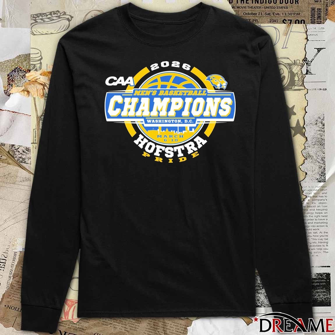 Hofstra University Pride 2026 CAA Men’s Basketball Tournament Champions t-shirt